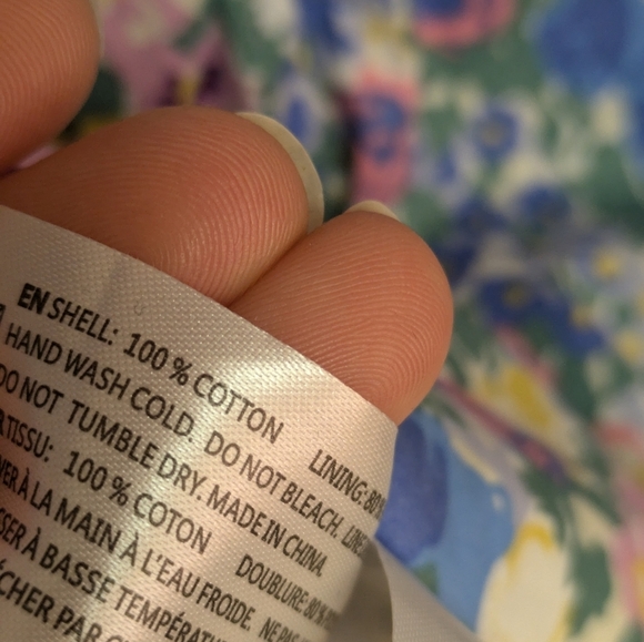 En Saison Puff Sleeve Floral Midi Dress Size Medium Cotton - Picture 16 of 17